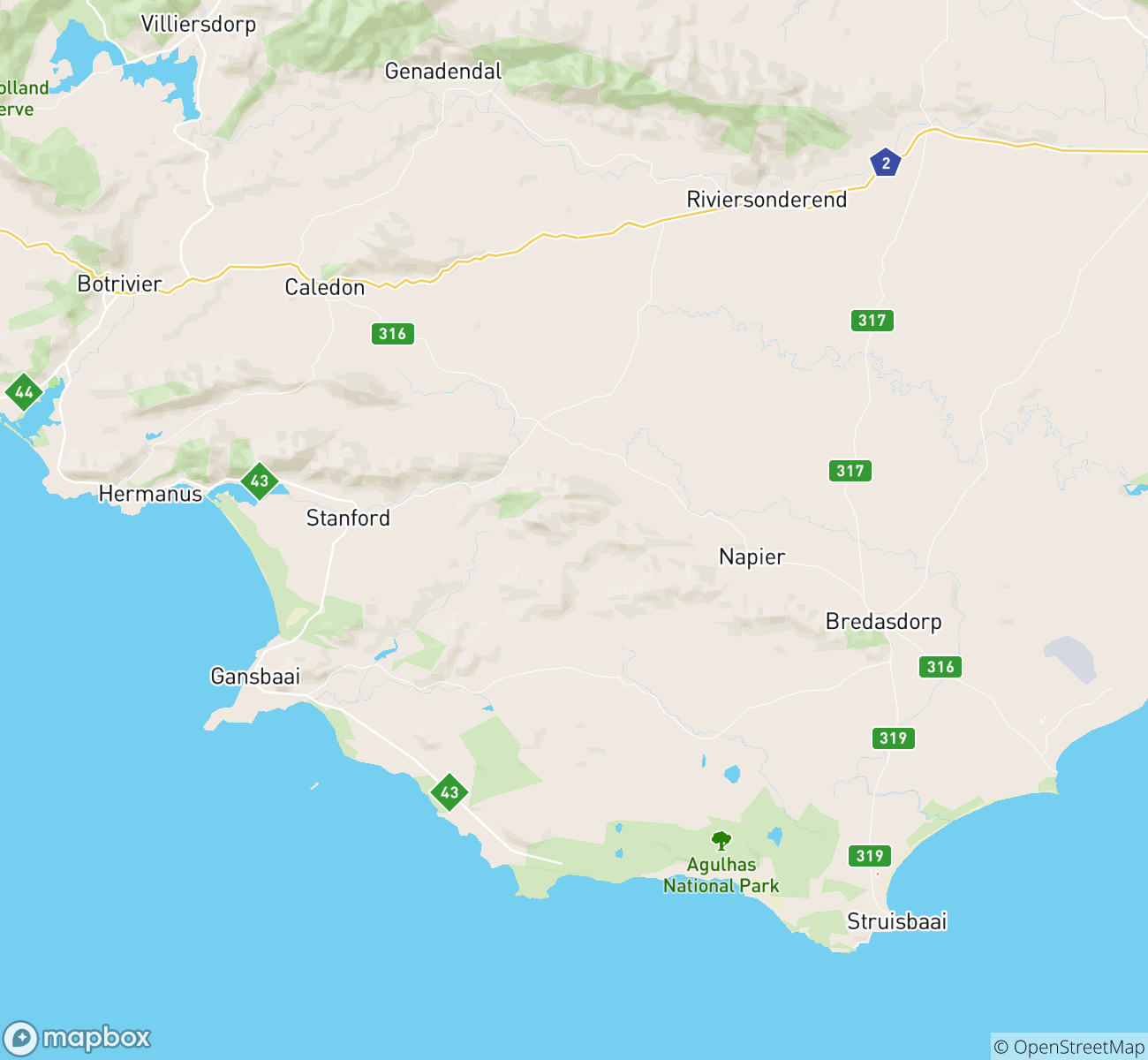 Whale Coast Map