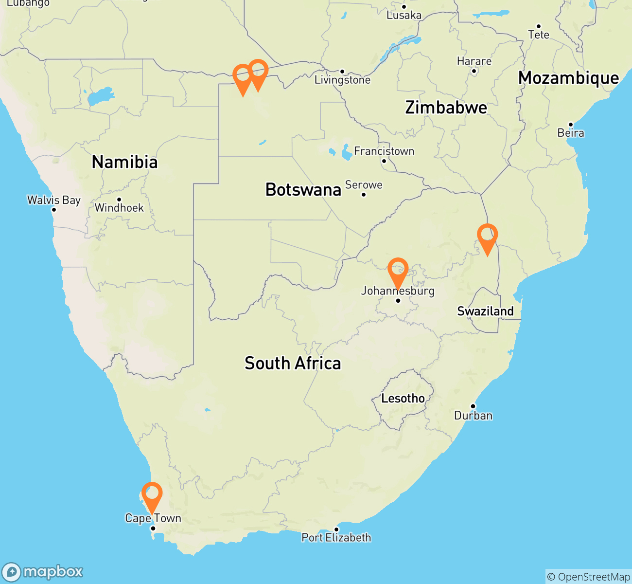 Classic Southern Africa Explorer Map